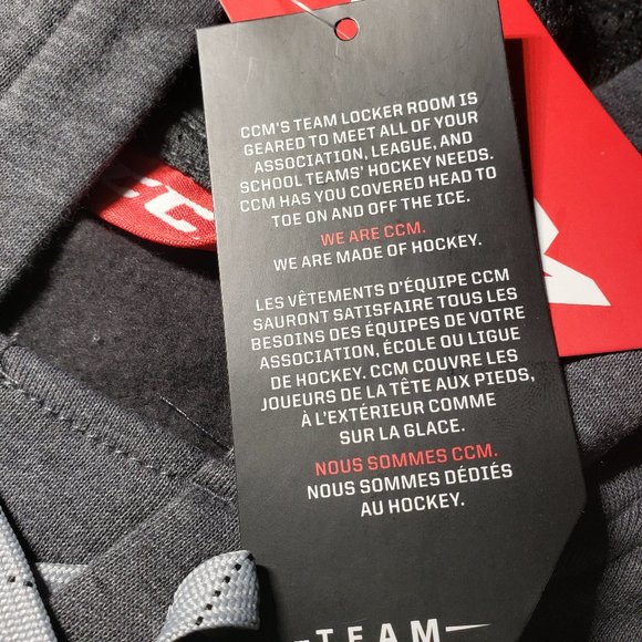 CCM Team Men's Hoodie - Grey - Picture 3 of 5